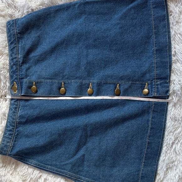 American Apparel Button-Up Front  100% cotton Denim Mini Skirt - Picture 9 of 9